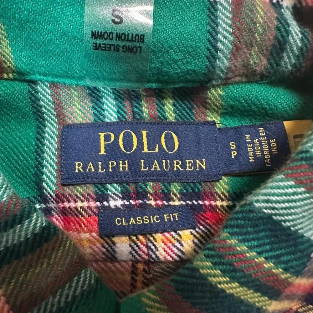 Polo Ralph Lauren NWT Men’s Performance‎ Plaid Flannel Long Sleeve Shirt Small